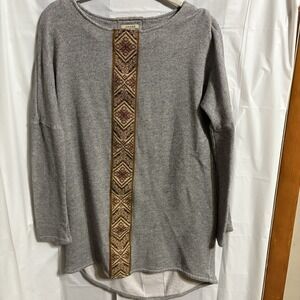 Anama Grey Tunic Sweater Size Medium